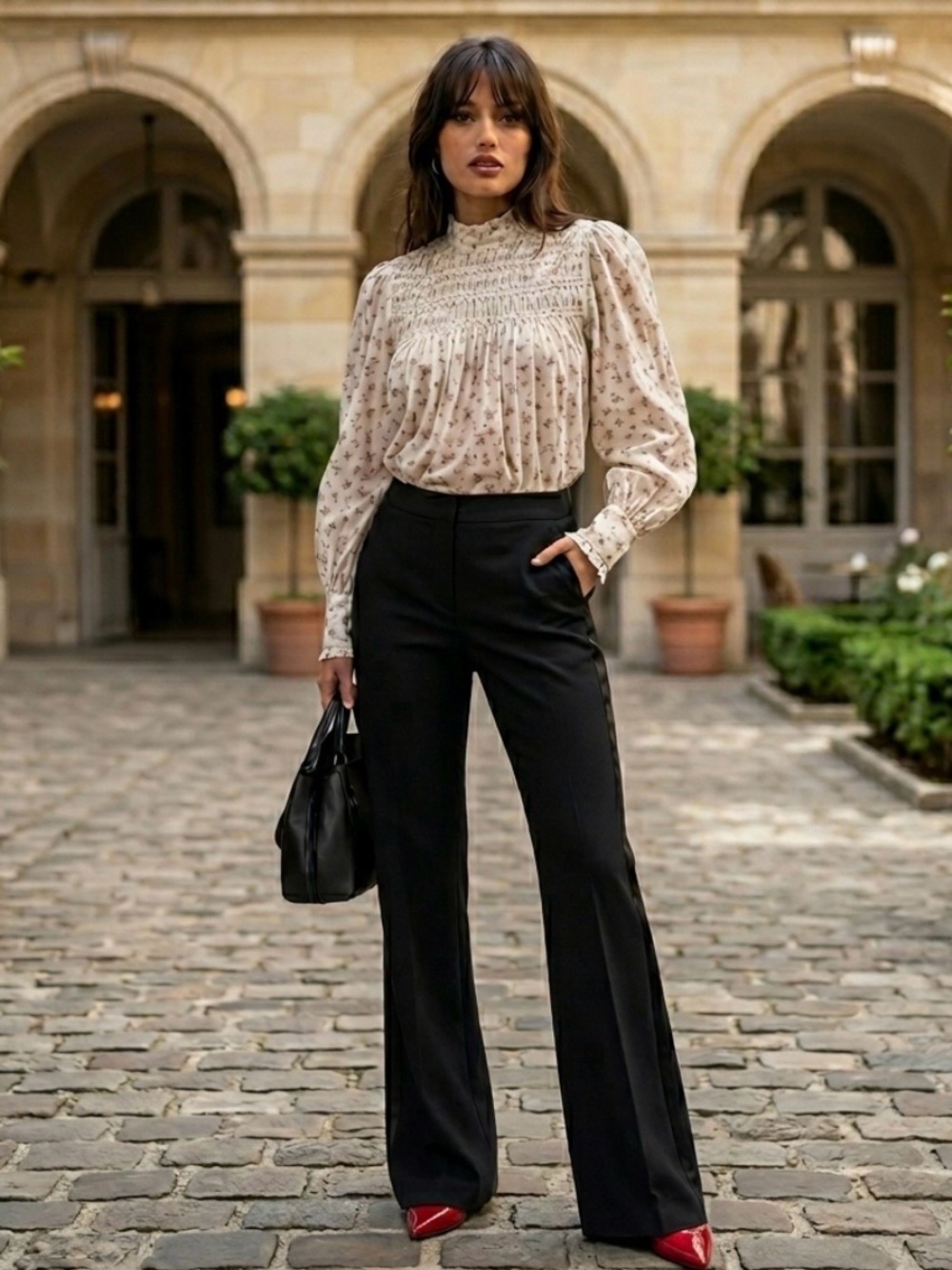 Smythe 20th Anniversary High Waisted Tuxedo Stripe Trousers Black Pants 2